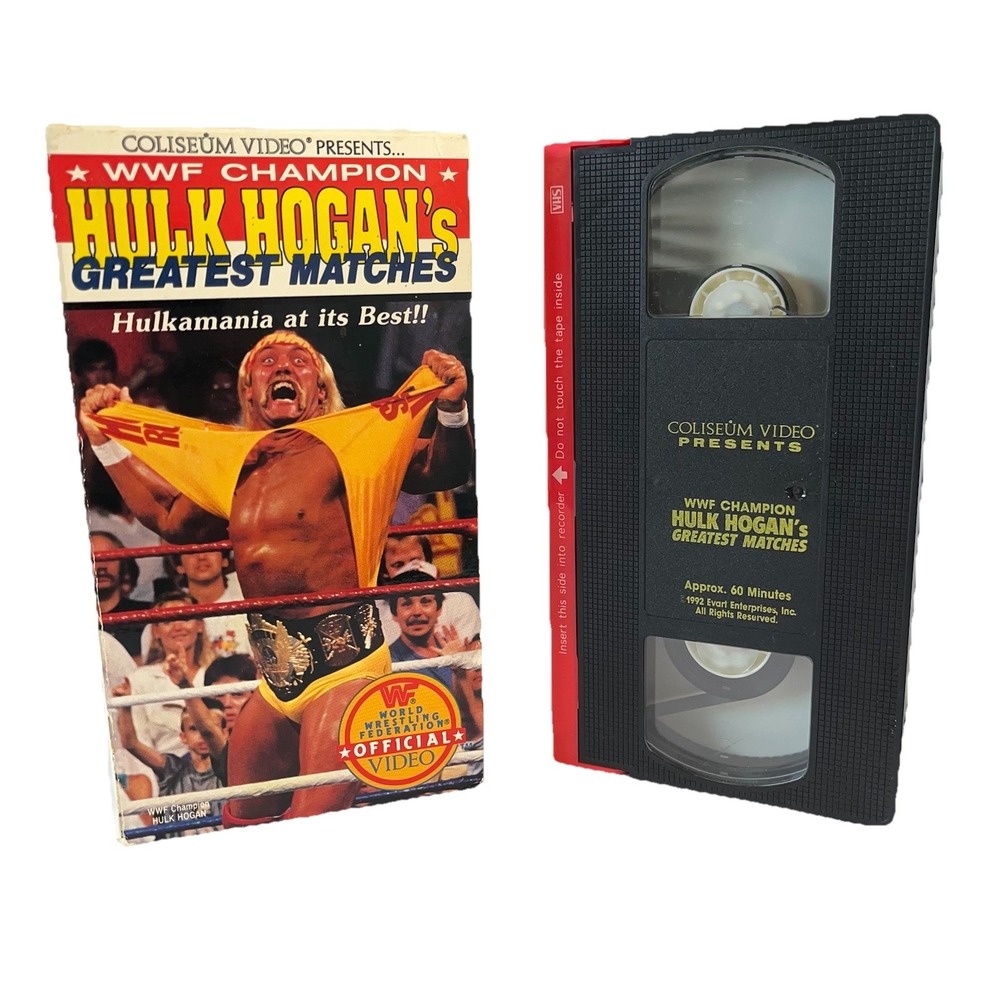 WWF Hulk Hogan's Greatest Matches VHS Tape 1992 WWF/WWE Vintage 80's Wrestling